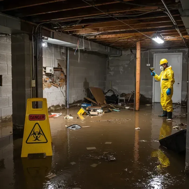 Flooded Basement Electrical Hazard in Santa Venetia, CA Property